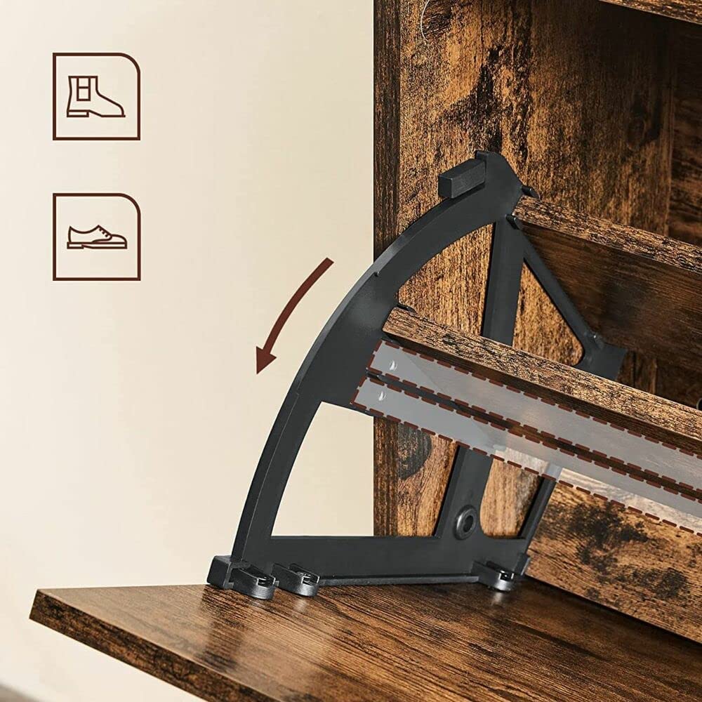 Vasagle Schuhschrank, 60x24x120cm, rustikalbraun