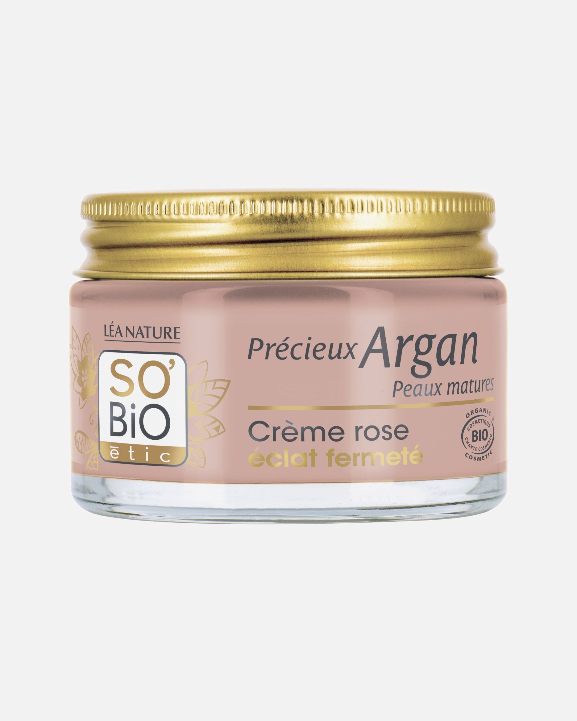 SO BiO étic Rose Radiance Firming Day Cream, Precious Argan Oil for Mature Skin