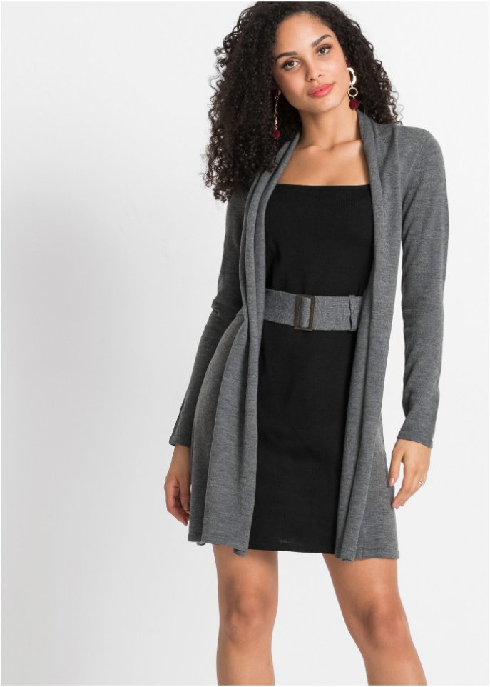 Strickkleid mit Gürtel