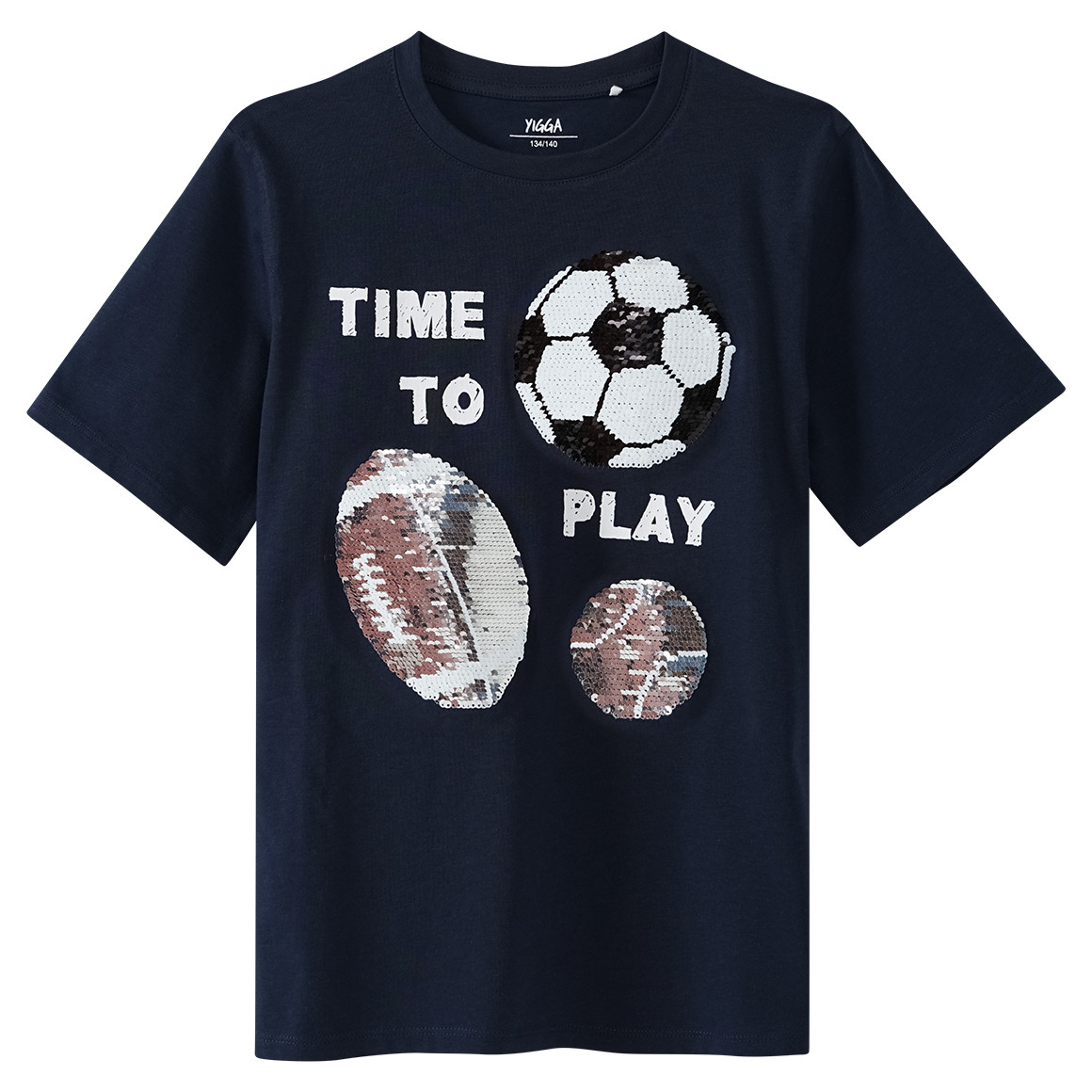 Jungen T-Shirt mit Wendepailletten