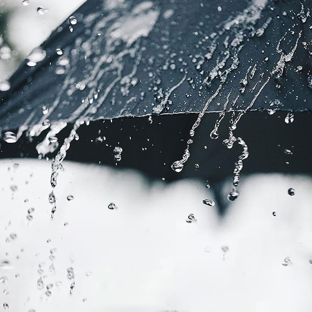 AKKEE Taschenregenschirm Taschenschirm mit Auf-zu-Automatik, für Herren & Damen Schwarz