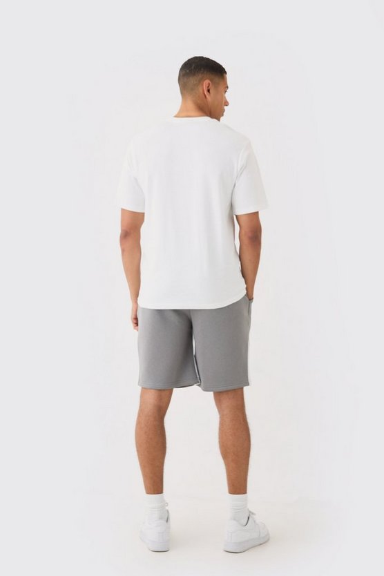 Oversize Official Shorts mit Grafitti-Print