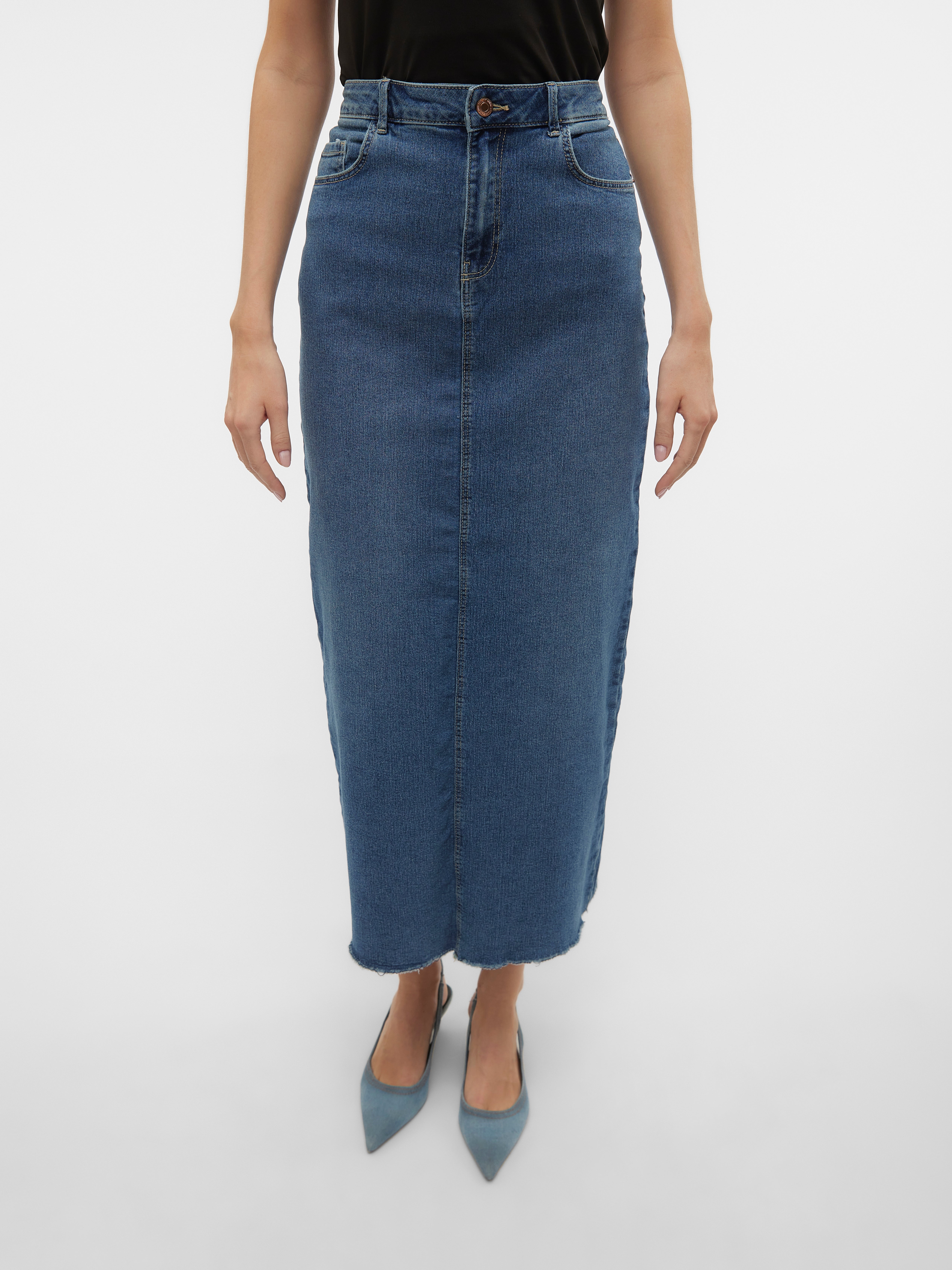 VMBERLA Hohe Taille Langer Rock