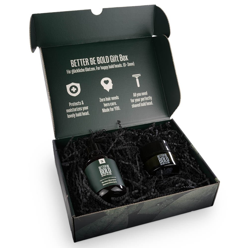 BETTER BE BOLD Set Geschenkbox für glückliche Glatzenträger Vin Diesel