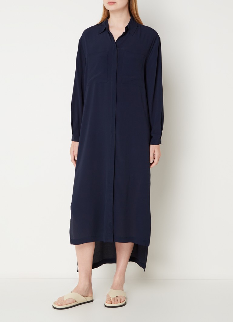 Vestido camisero midi Philipa de Semicouture en mezcla de seda con cinturón.