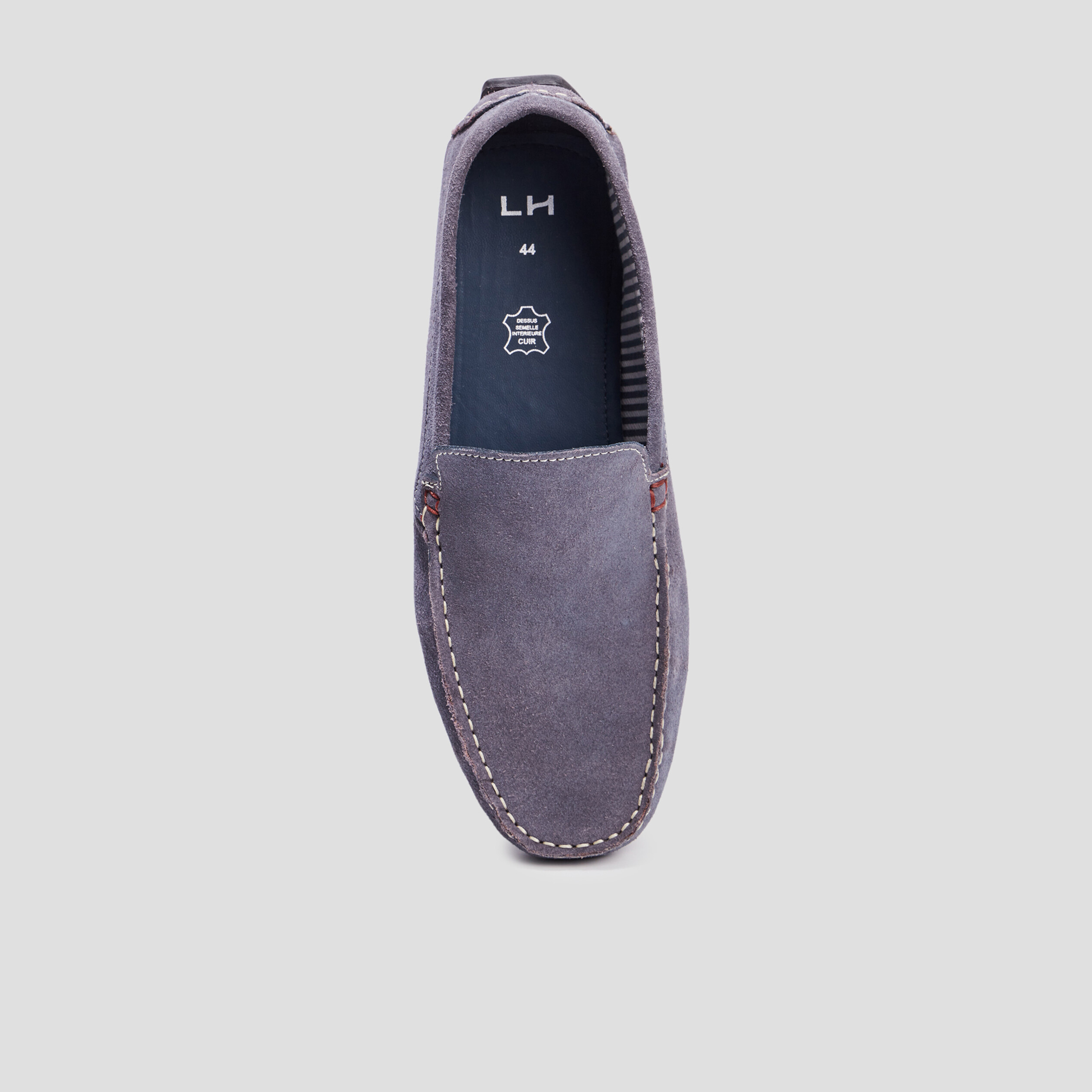 Mocassins en cuir bleu homme | La Halle