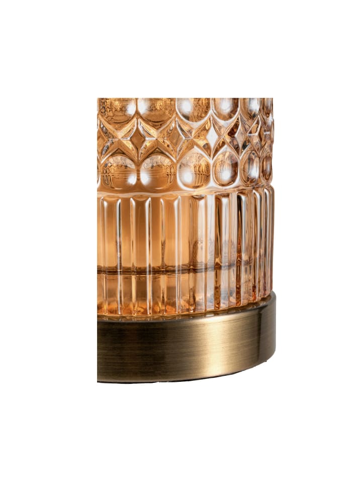 Pauleen Crystal Elegance Tischleuchte max25W E27 Glas/Bernstein/Messing günstig kaufen onesize