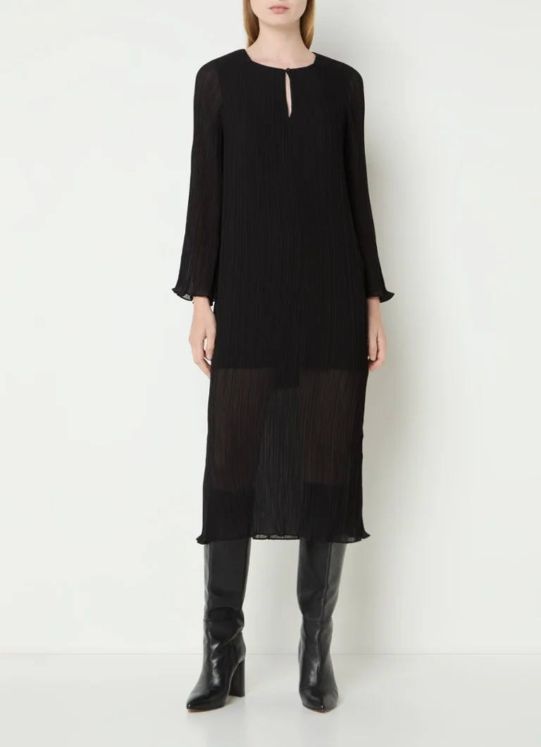Vestido midi plisado semitransparente de Claudie Pierlot Richa