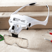 Kraft Werkzeuge Brillenlupe mit LED Lupe Brille Sehhilfe