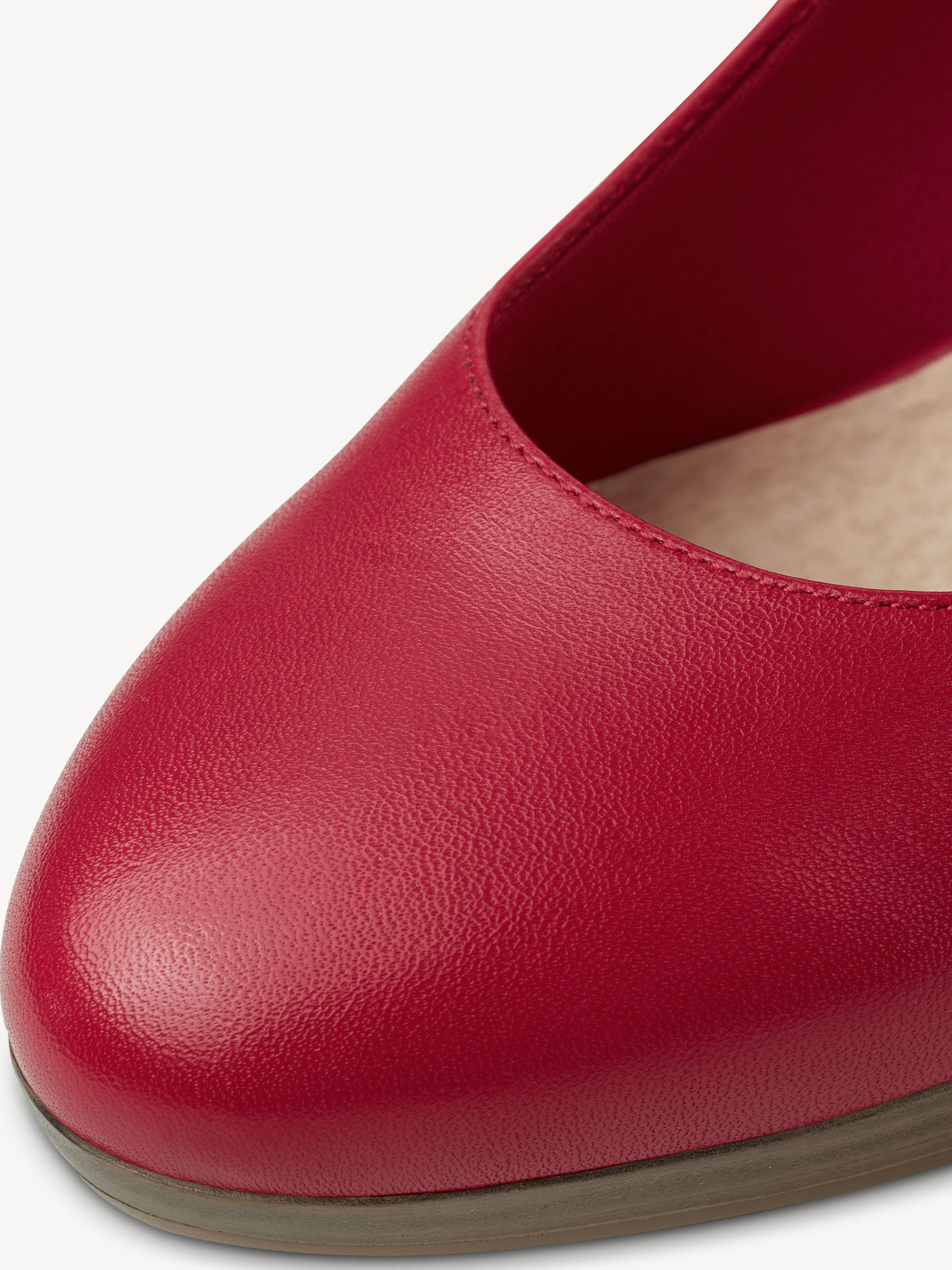 Escarpin en cuir - rouge