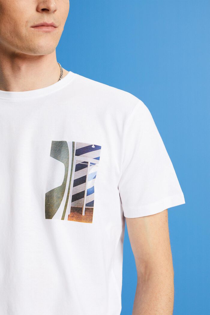 Rundhals-T-Shirt, 100 % Baumwolle