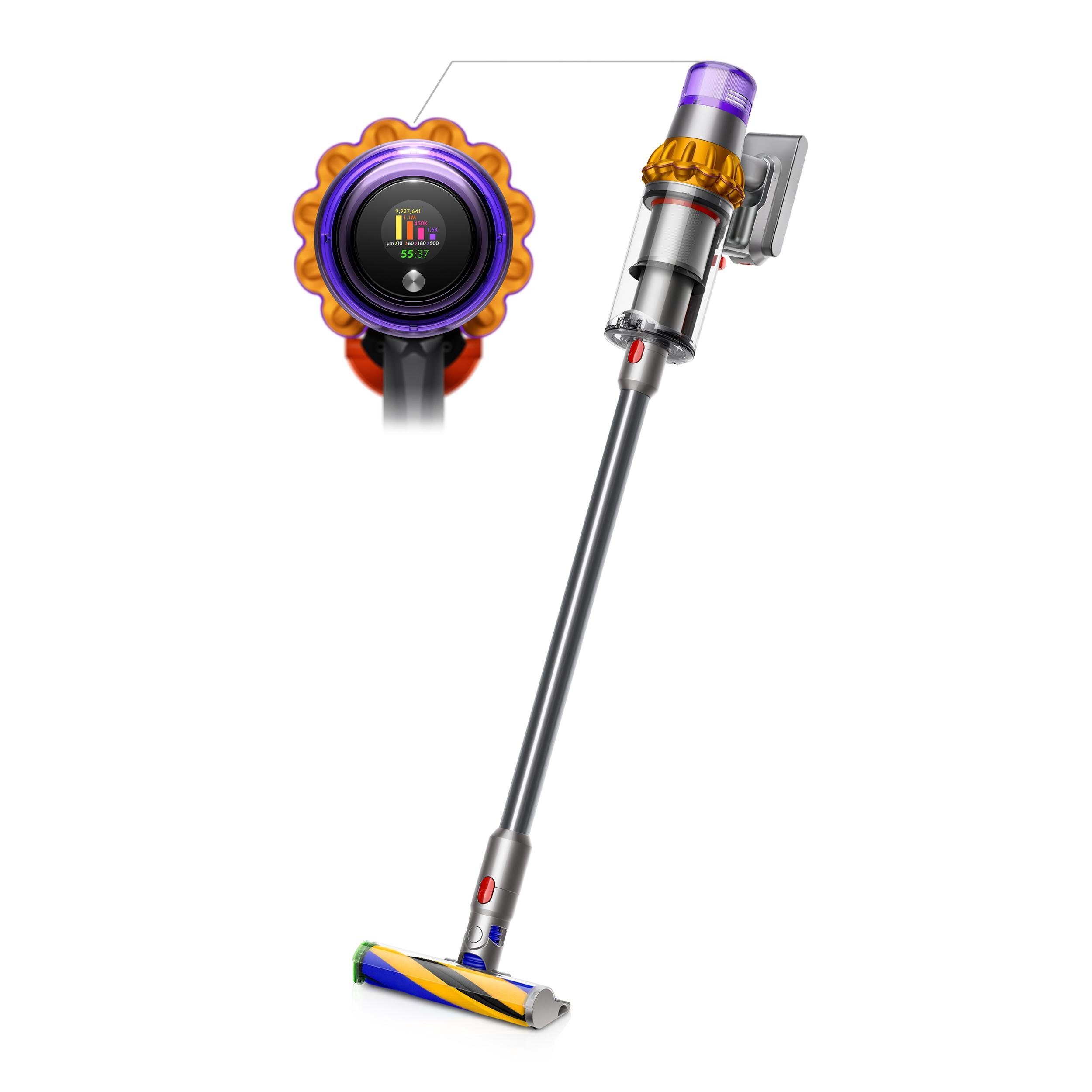 DYSON Akku-Hand-und Stielstaubsauger V15 Detect Absolute, 660,00 W, beutellos, Dyson Hyperdymium Motor, Laser
