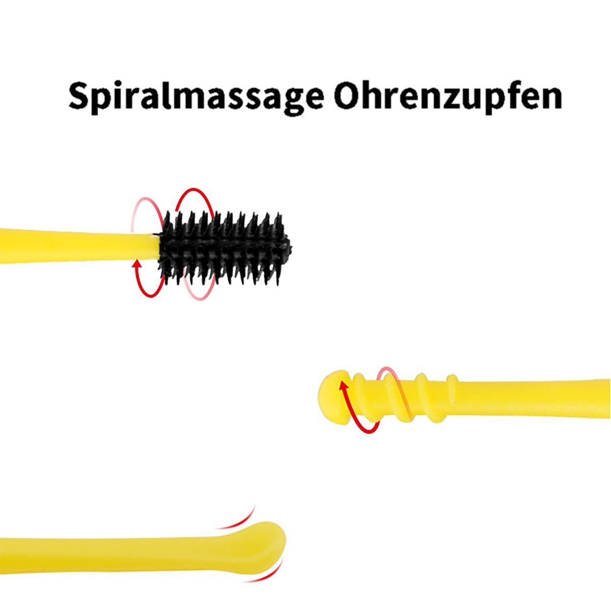 yozhiqu Ohrenreiniger 6-teiliges Set mit leuchtenden, sichtbaren Ohrstöpseln für Kinder, 6-tlg., Ohrstöpsel, Ohrenschmalzpinzette, Nasenclip mit Licht, Nagelknipser