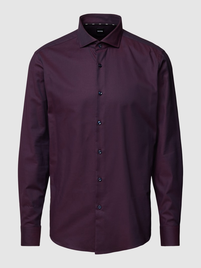 Regular Fit Business-Hemd von BOSS Modell 'JOE' in bordeaux rot