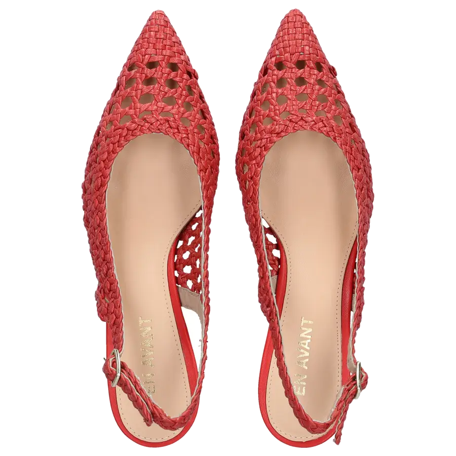 EN AVANT - Slingpumps INTRECCIO Kalbsleder - rot