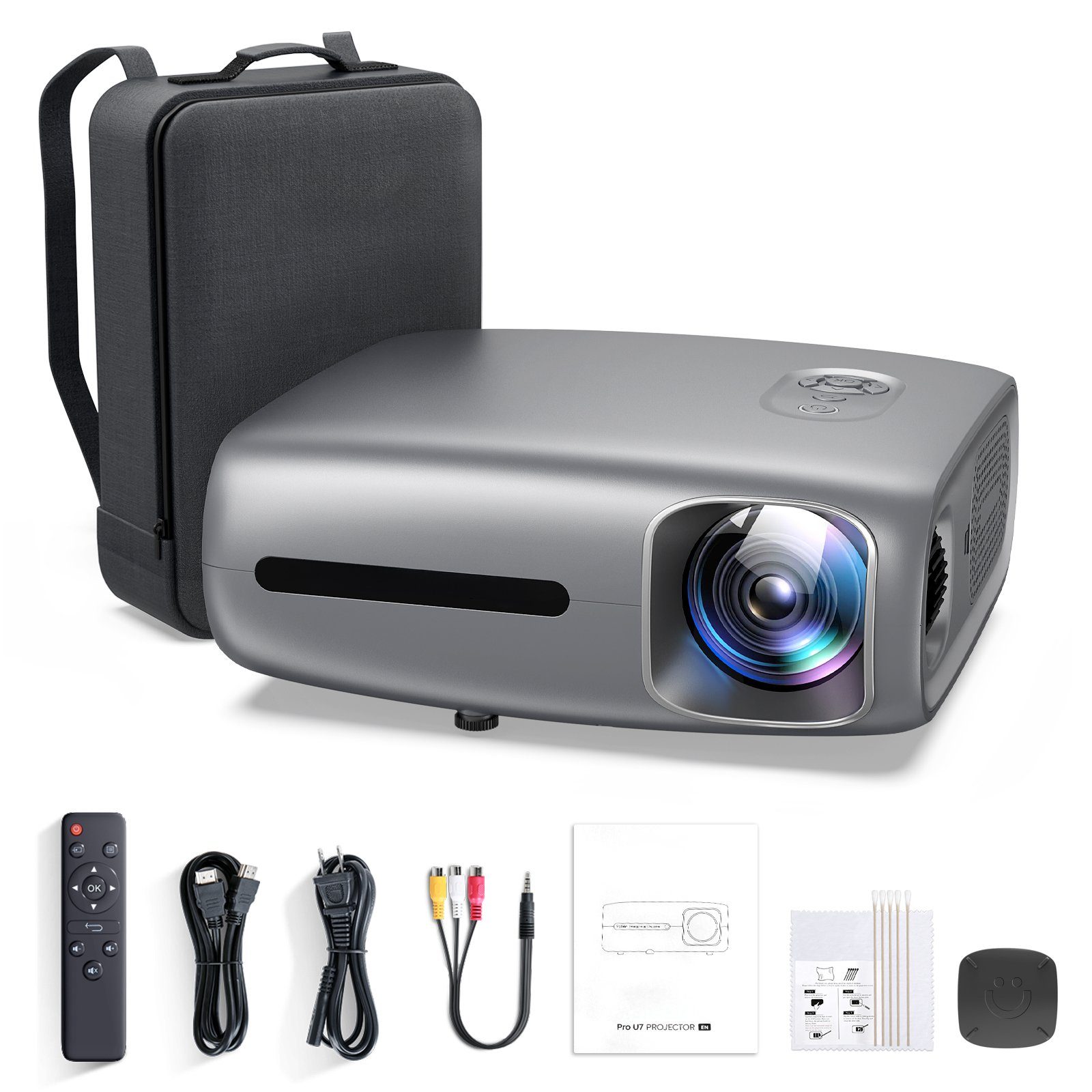 Sinaopus HD Projektor, 5G WiFi Bluetooth Beamer 4K LED-Beamer (1920x1080 px, Full HD)