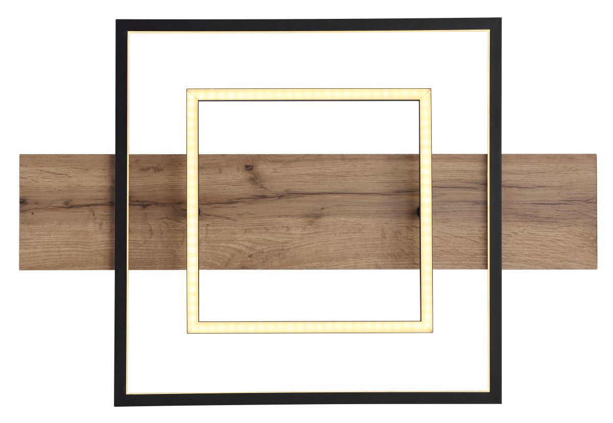 Globo LED Deckenleuchte Square Wood 1