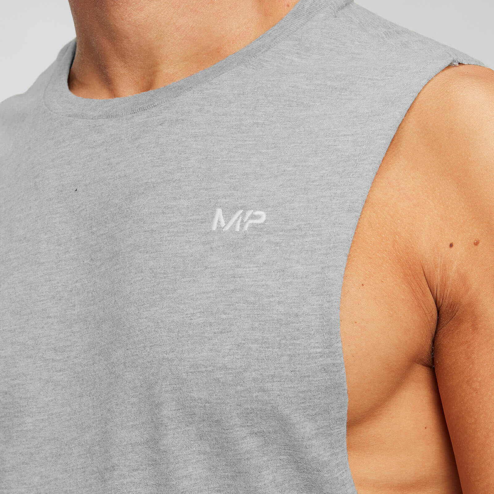 Débardeur à emmanchures échancrées MP pour hommes – Gris chiné