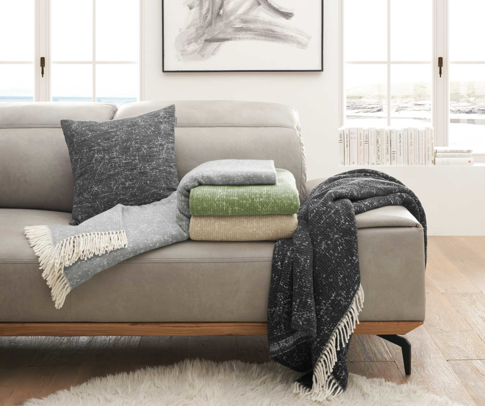 Fransenplaid MR-Ease grau