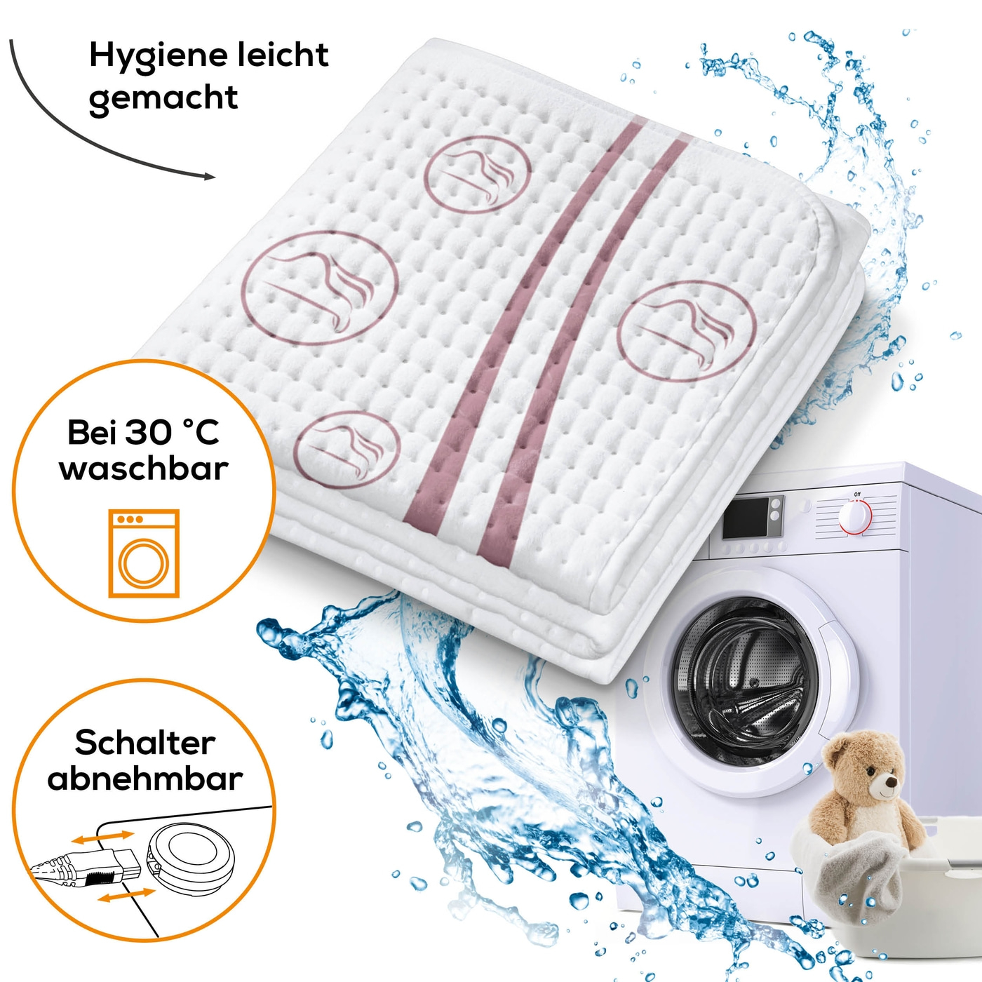 Beurer Komfort-Wärmeunterbett UB 90-Atmungsaktives Wärmeunterbett mit 2 Wärmezonen & 9 Temperaturstufen - 150 x 80 cm