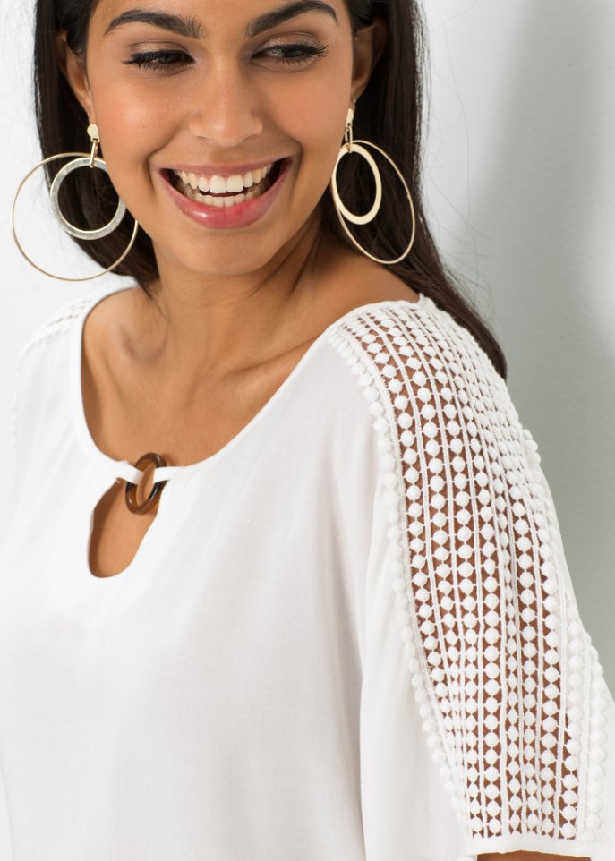 Bluse mit Spitze