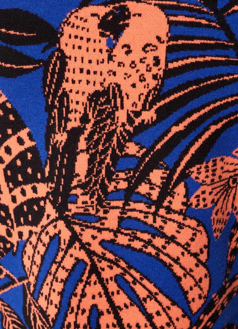 Vestido midi de punto fino con estampado de hojas de Farm Rio Tropical