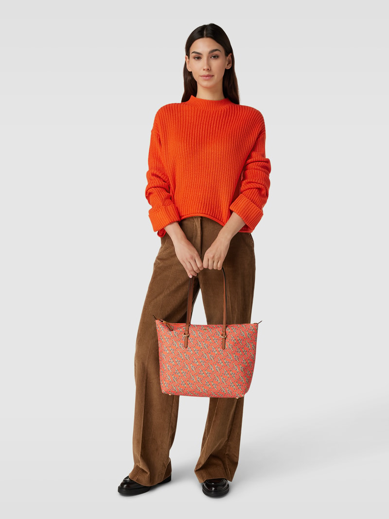 Tote Bag mit Allover-Muster Modell 'KEATON' in orange