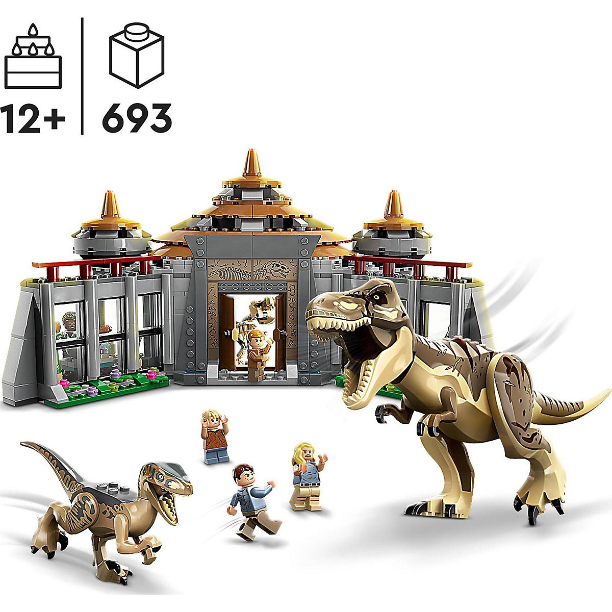 LEGO® Jurassic World 76961 Angriff des T. rex und des Raptors aufs Besucherzentrum