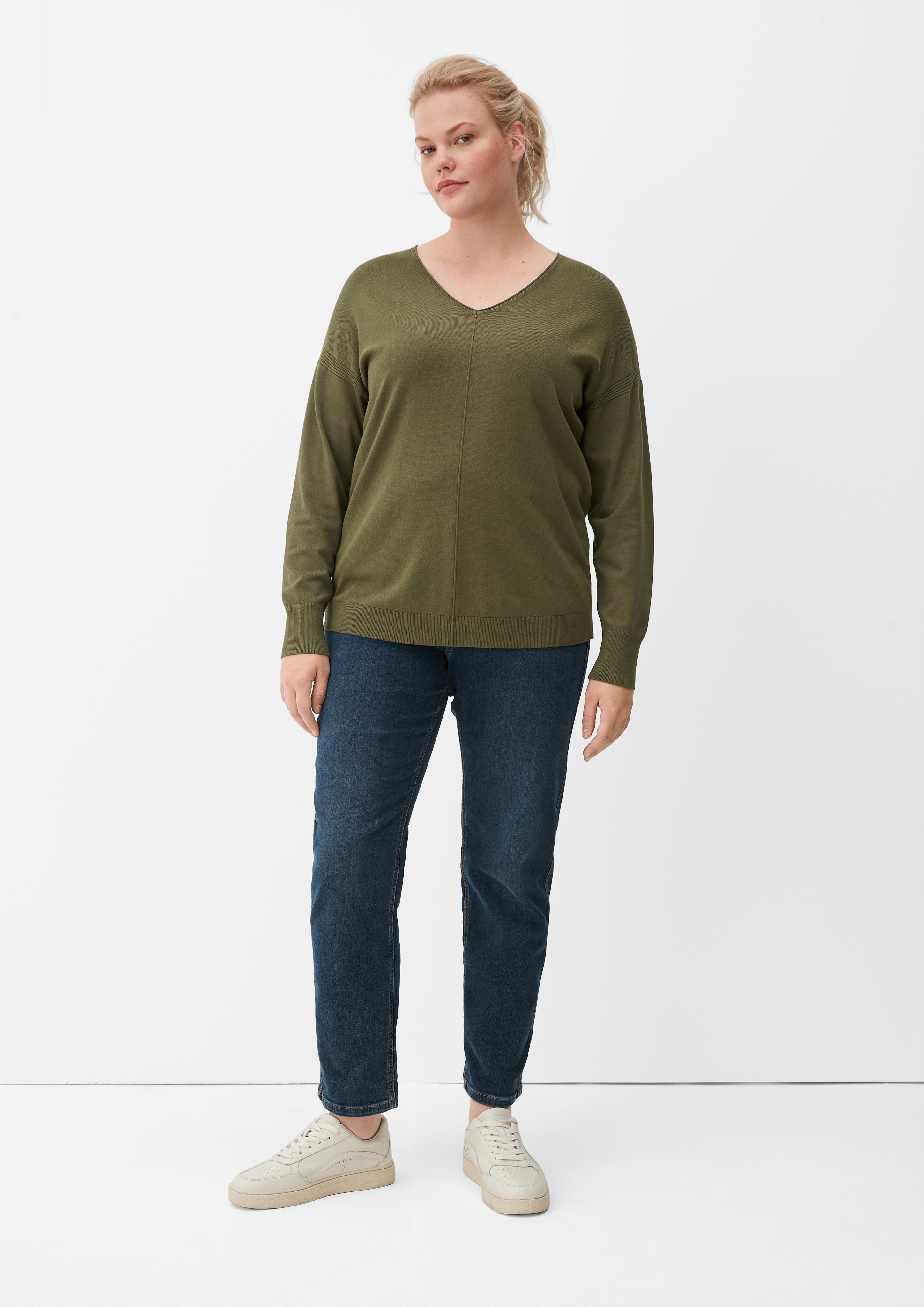 Feinstrickpullover mit V-Neck  2122004-7844