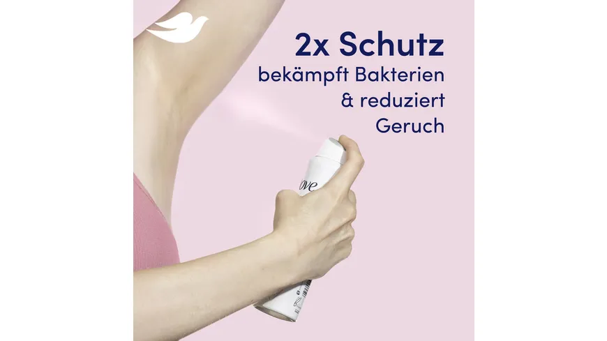 Dove Deodorant-Spray mit Zink-Komplex Rosenduft 0% Aluminiumsalze 150 ml