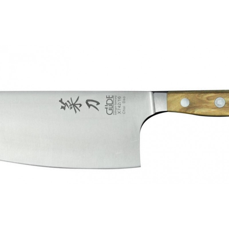 Güde Alpha Olive, chinesisches Chai-Dao-Küchenmesser 16 cm
