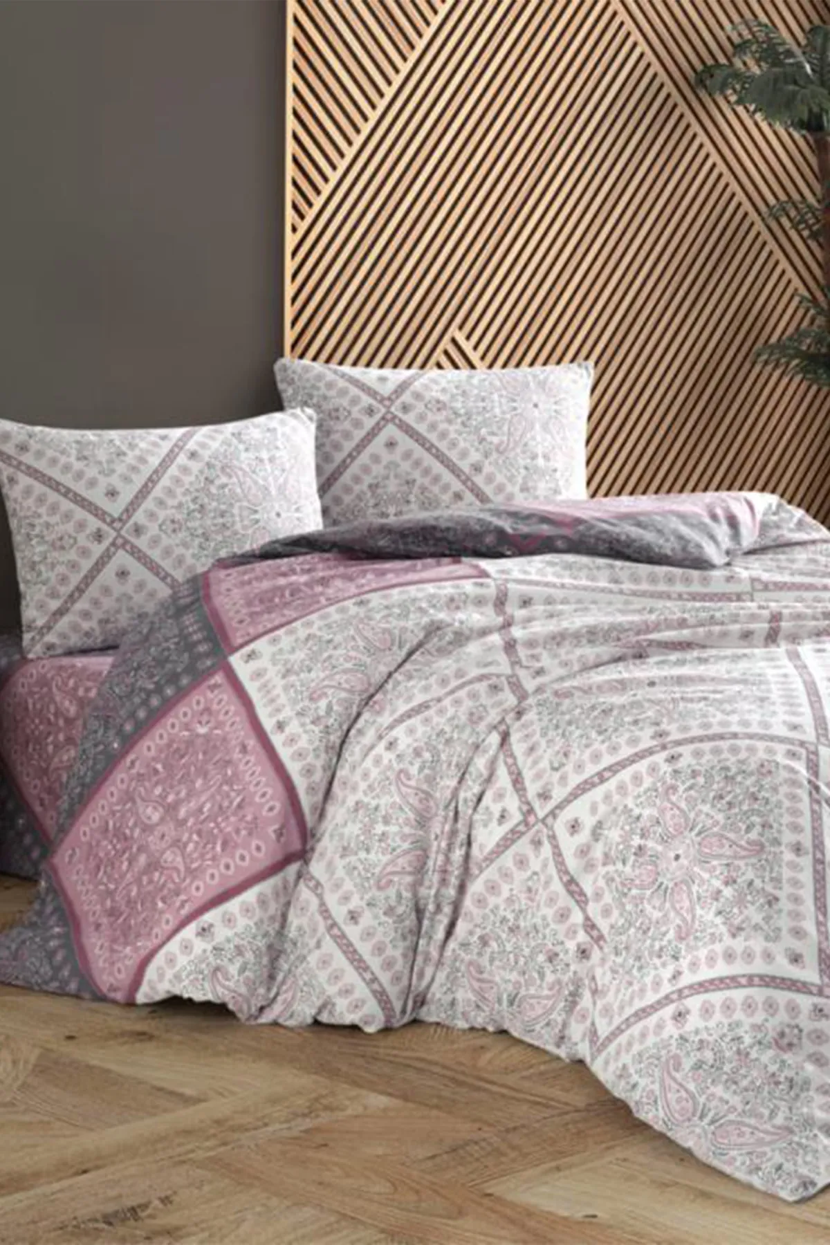 Çeyiz Diyarı  Rozina Doppelbett-Bettbezug-Set Flieder