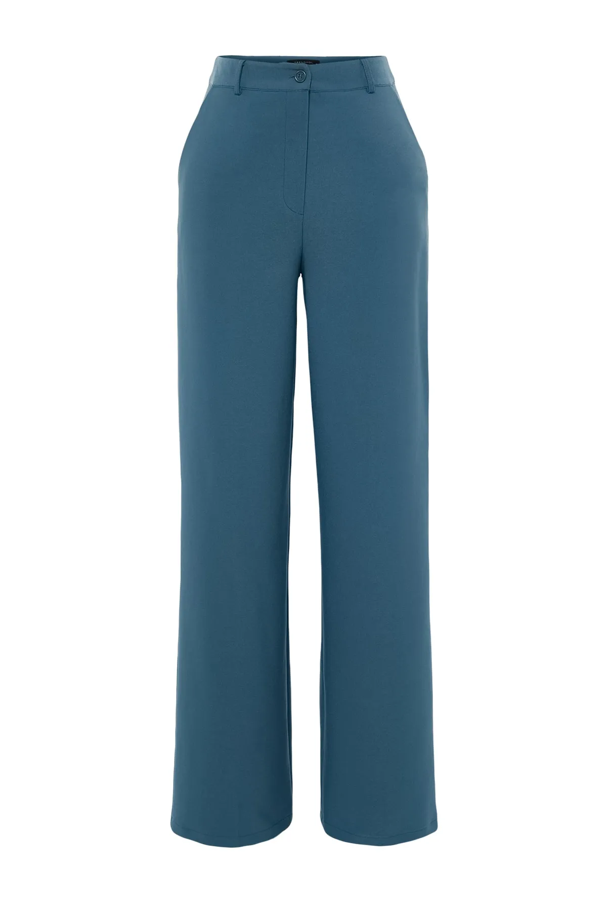 Trendyol Collection  Indigofarbene Hose mit weitem Bein TWOAW21PL0332