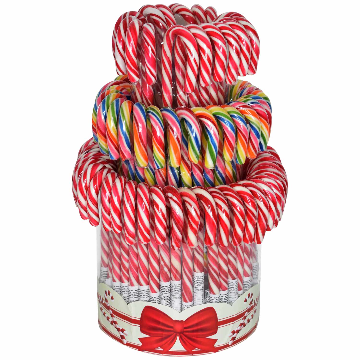 Becky's Candy Cane Zuckerstange 17cm rot-weiß / Regenbogen