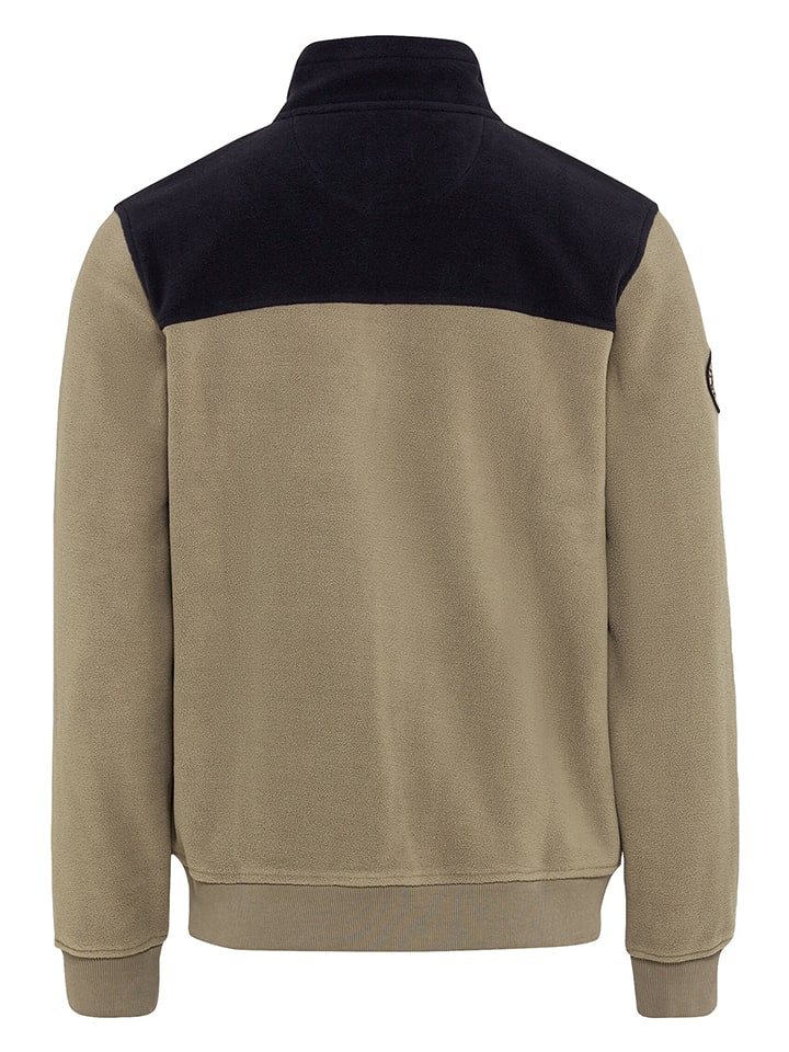 Camel Active Fleecejacke in Khaki/ Schwarz günstig kaufen