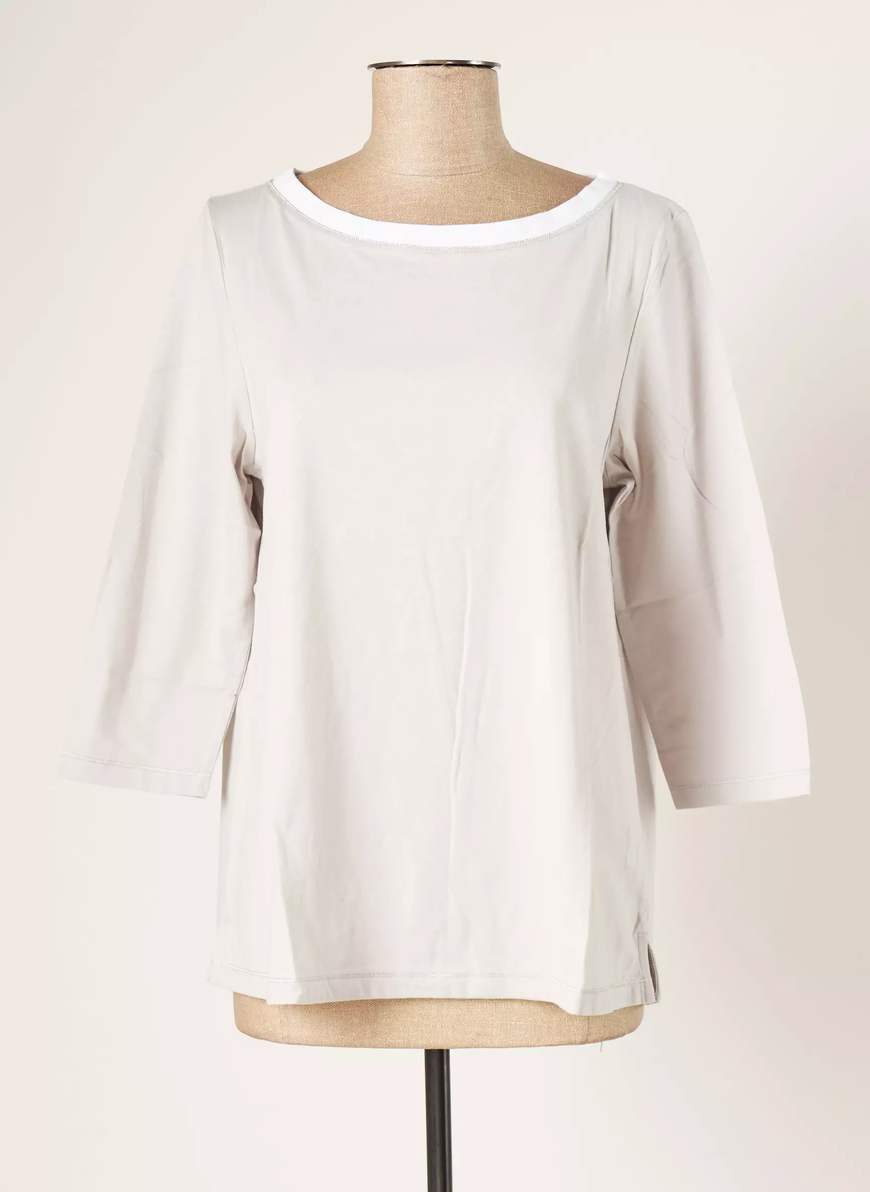 Blanc Boheme Tshirts Femme couleur gris