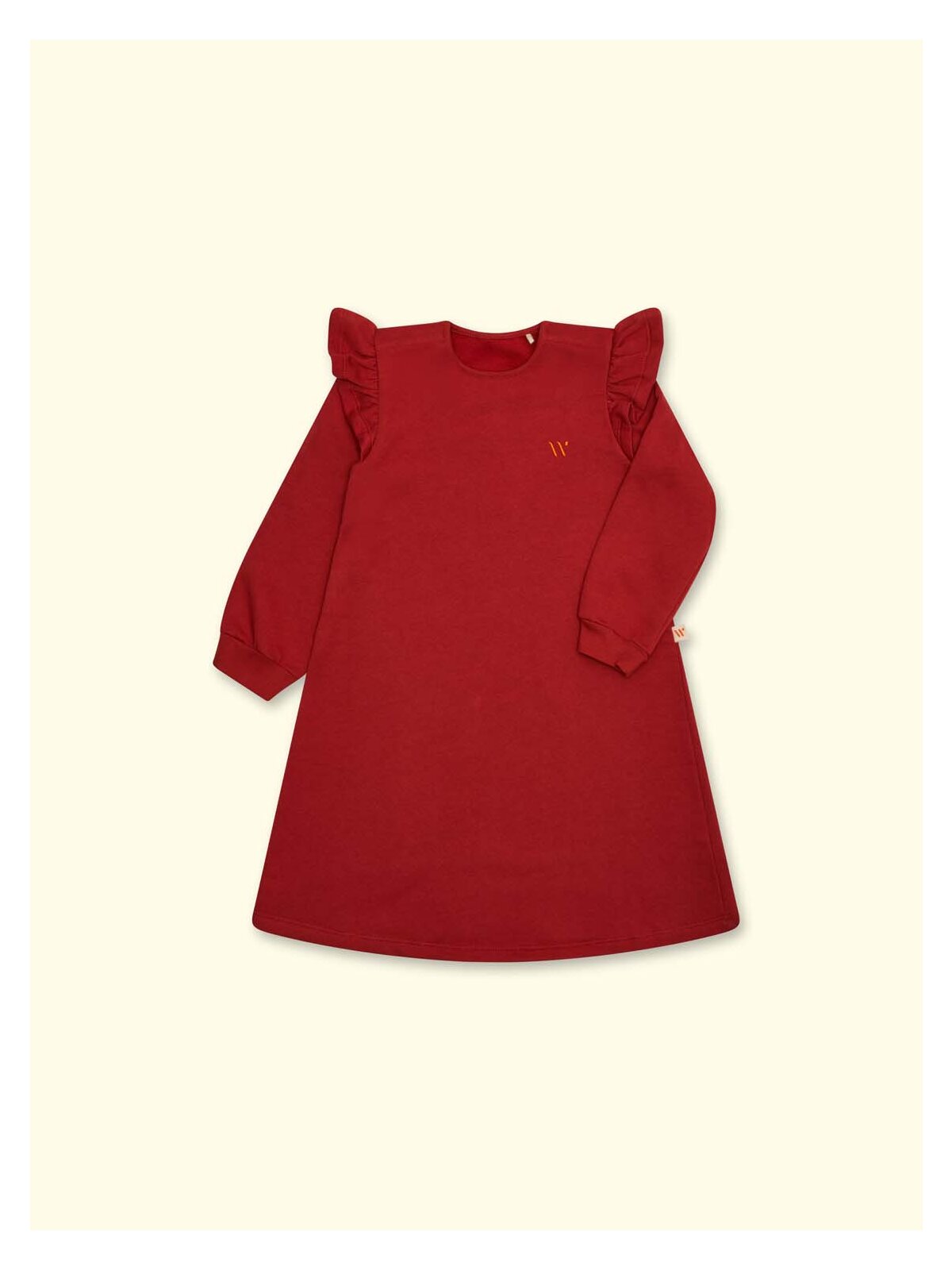 Wombly Erika Sweatkleid ziegelrot