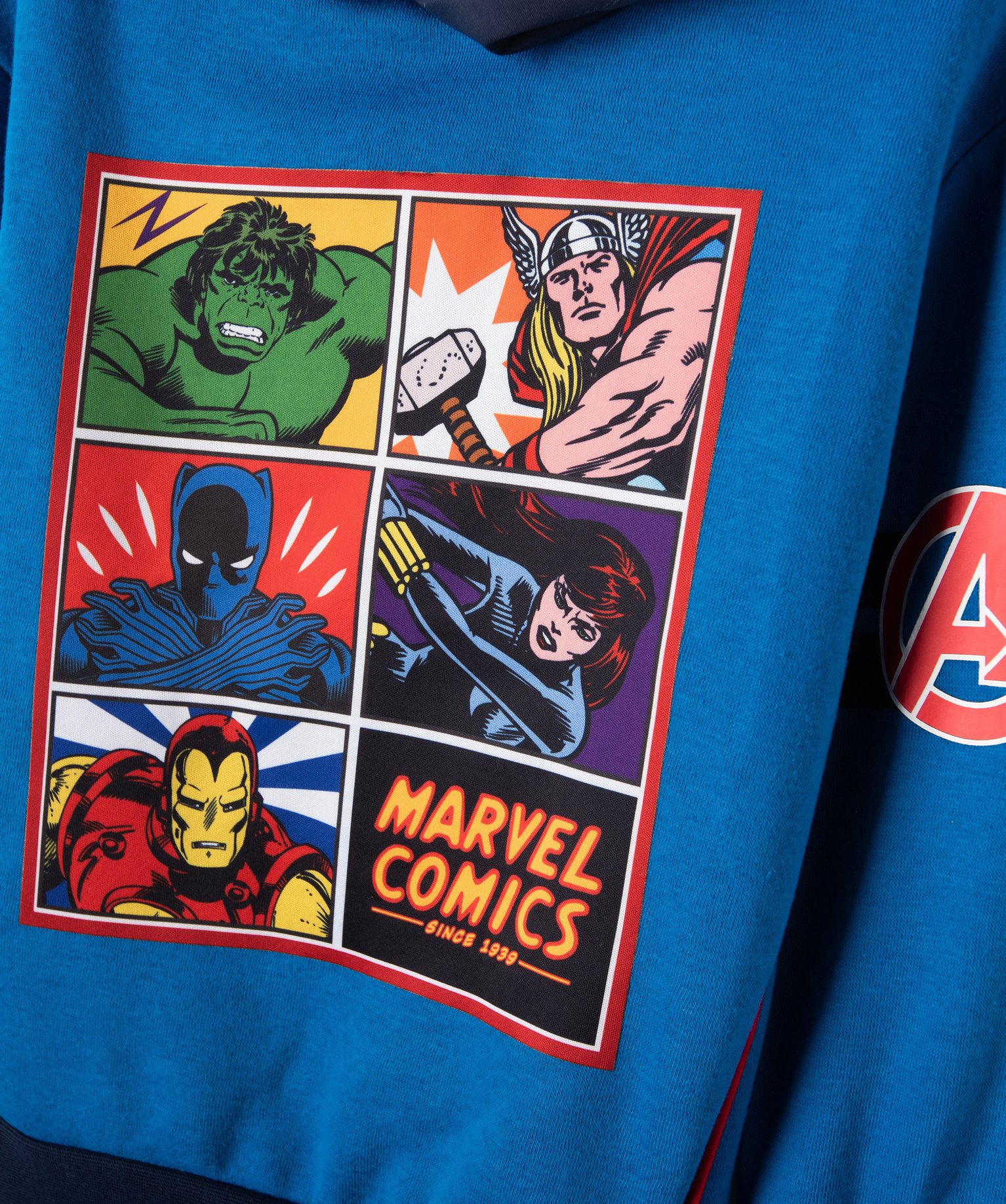 Sweat Garçon à capuche avec motifs Avengers - Marvel bleu | GEMO