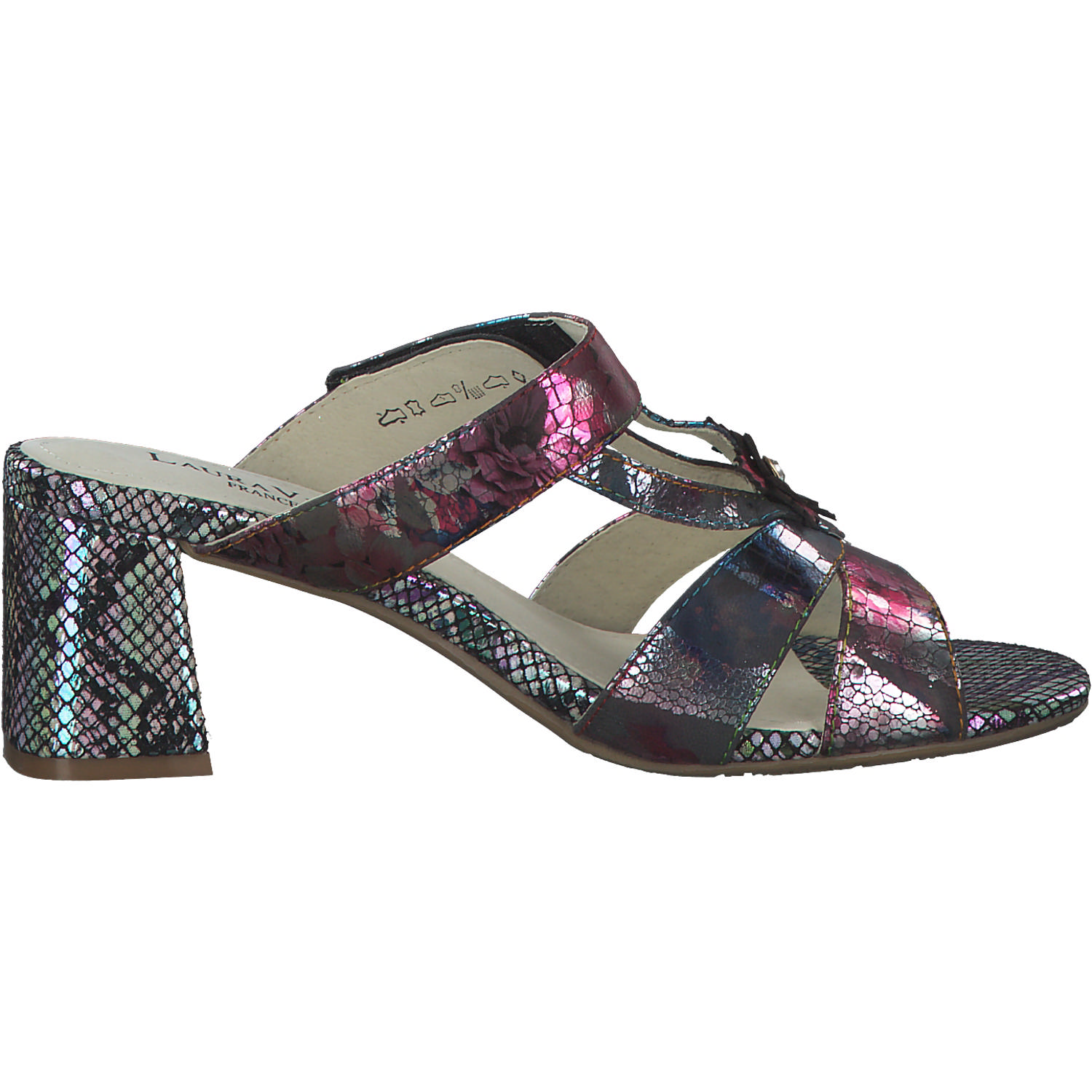Laura Vita Jachino 02, Plateau-Pantoletten, Damen, noir