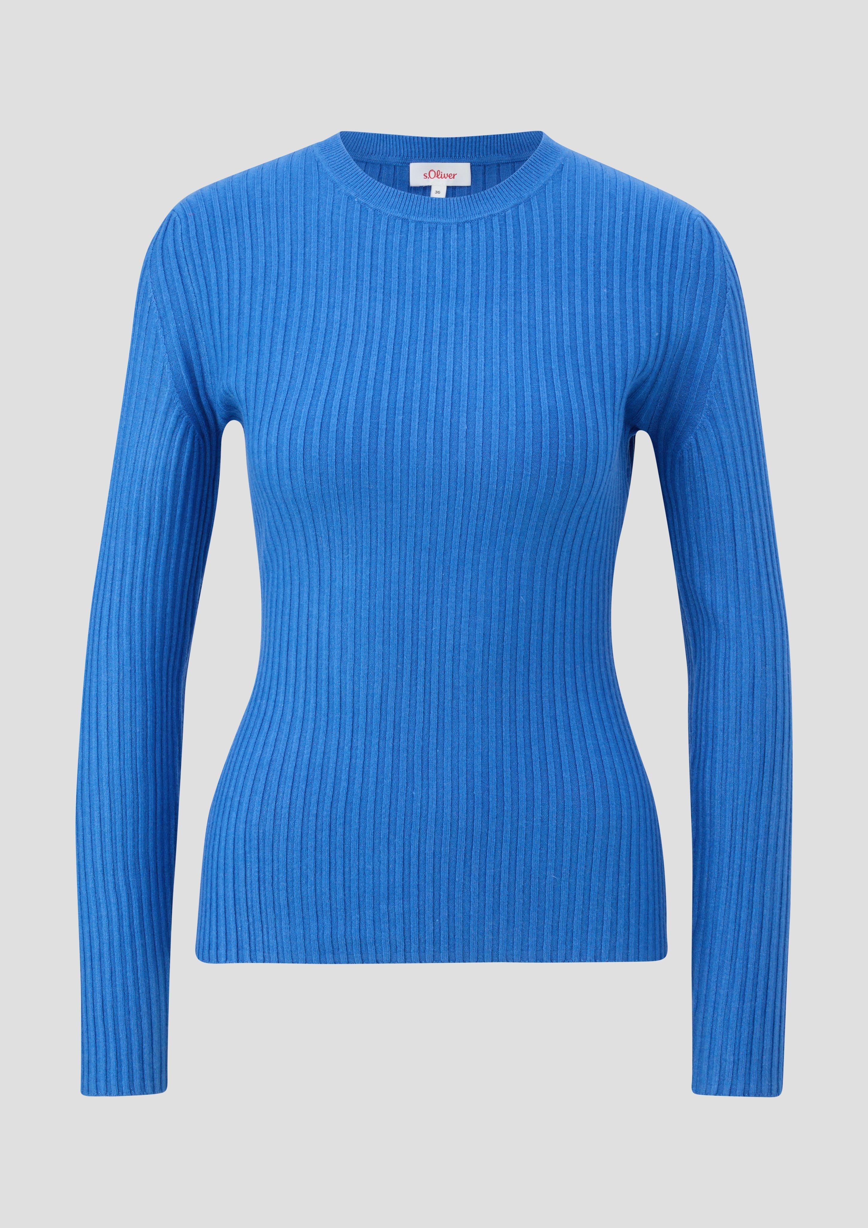 Rippstrickpullover aus Viskosemix  2145866-5531