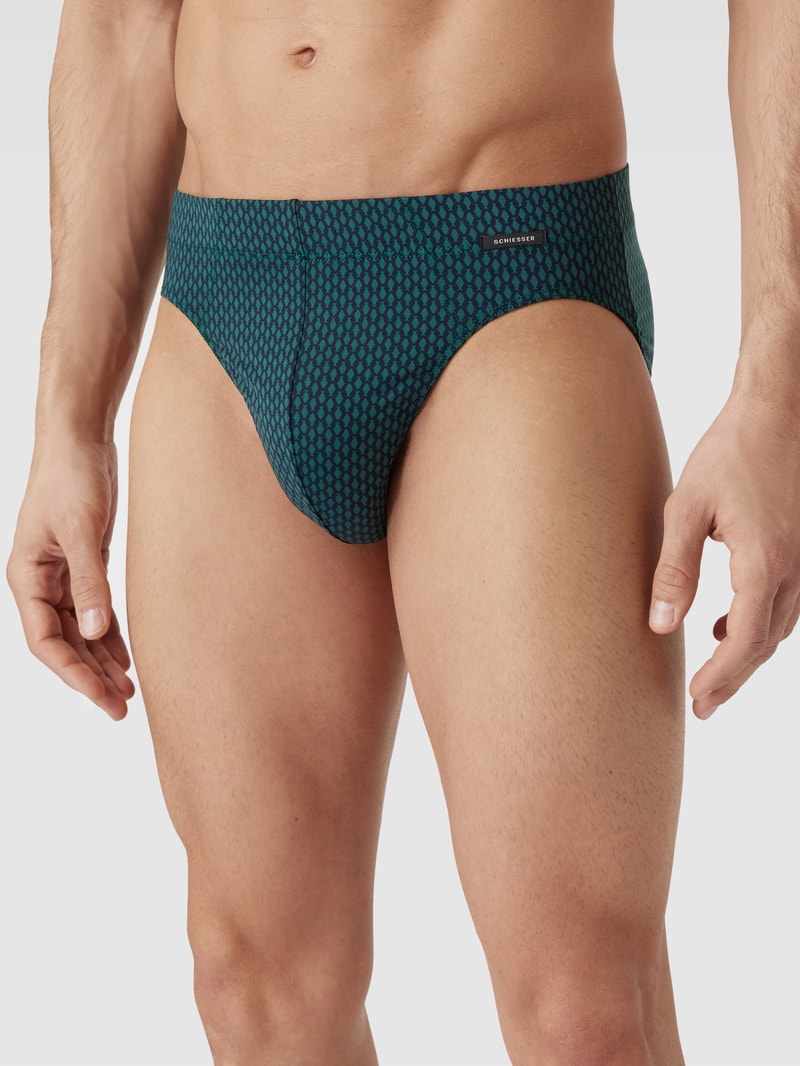 Slip mit Label-Detail Modell 'Fashion Daywear Supermini' in dunkelgrün
