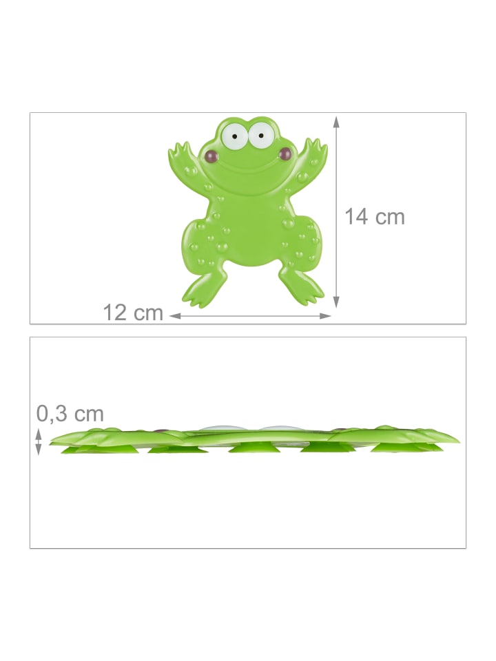 relaxdays 5x Badesticker Frosch in Grün günstig kaufen onesize