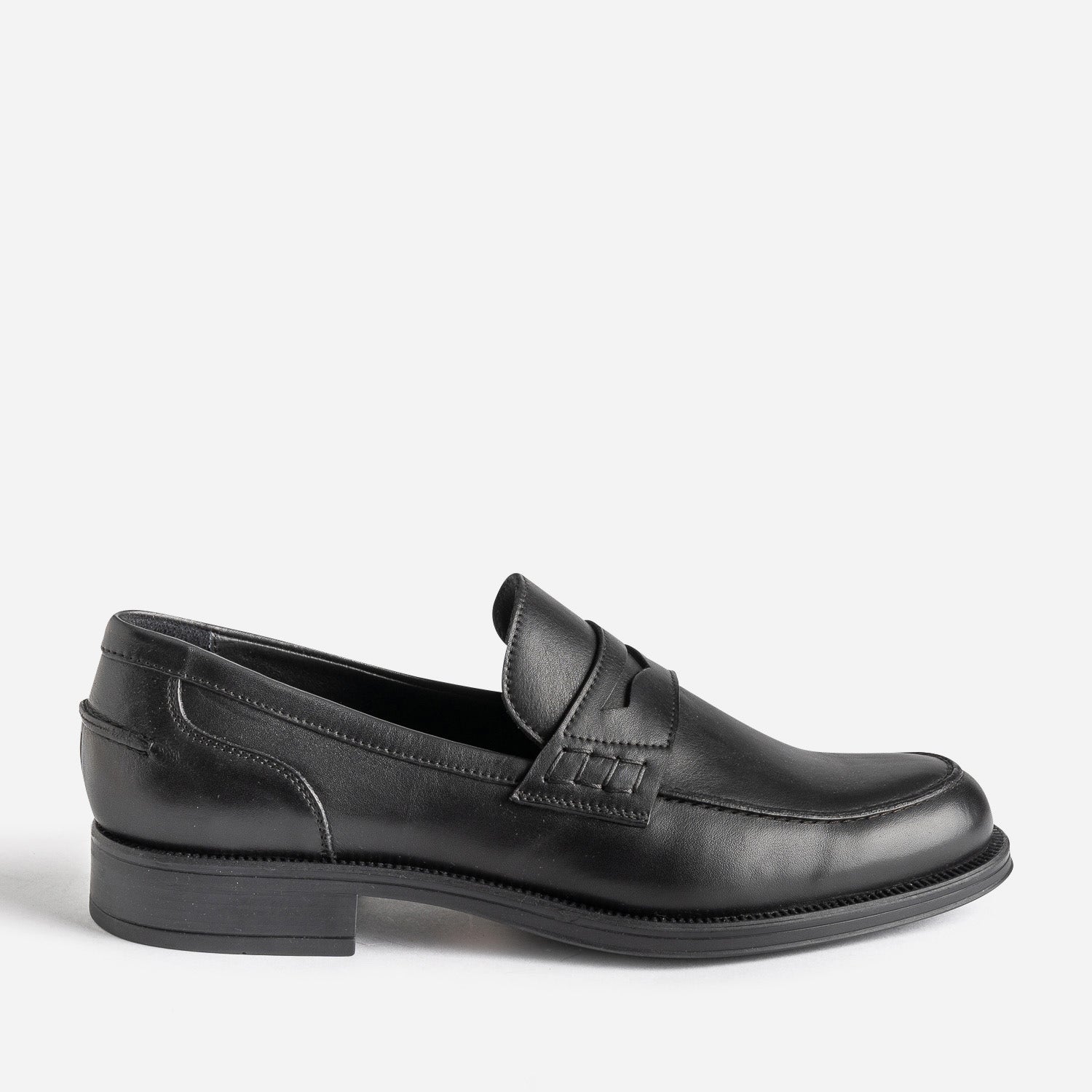Mocassin noir cuir