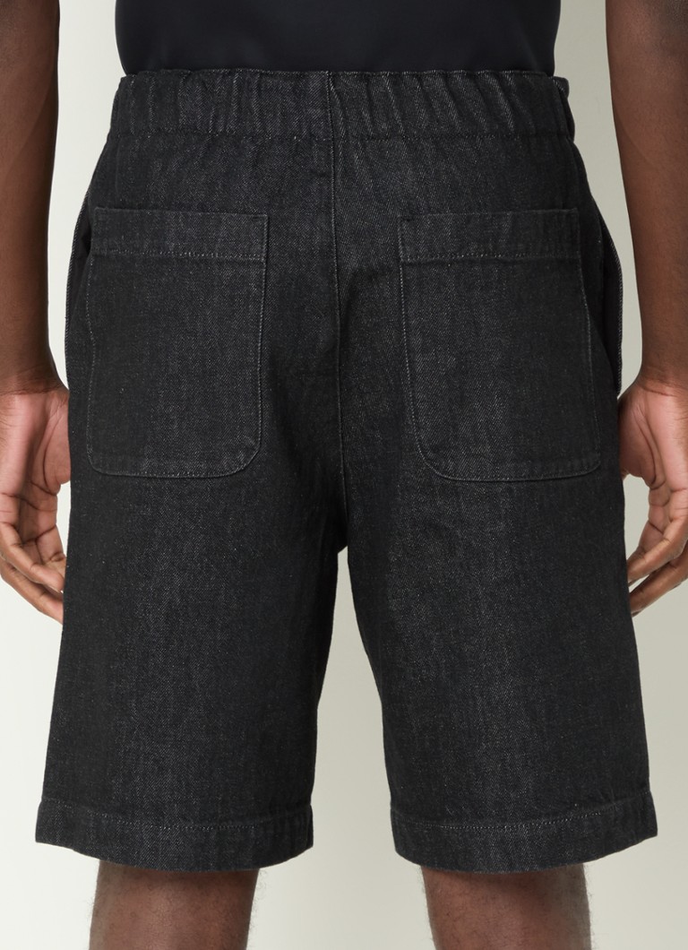 Shorts jeans Sandro de corte reto com lavagem colorida