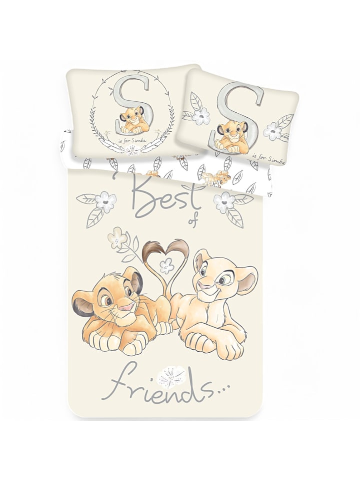 Disney König der Löwen 2-tlg.Set: Kinderbettwäsche Disney König der Löwen 100 x 135 cm in Weiß günstig kaufen 100