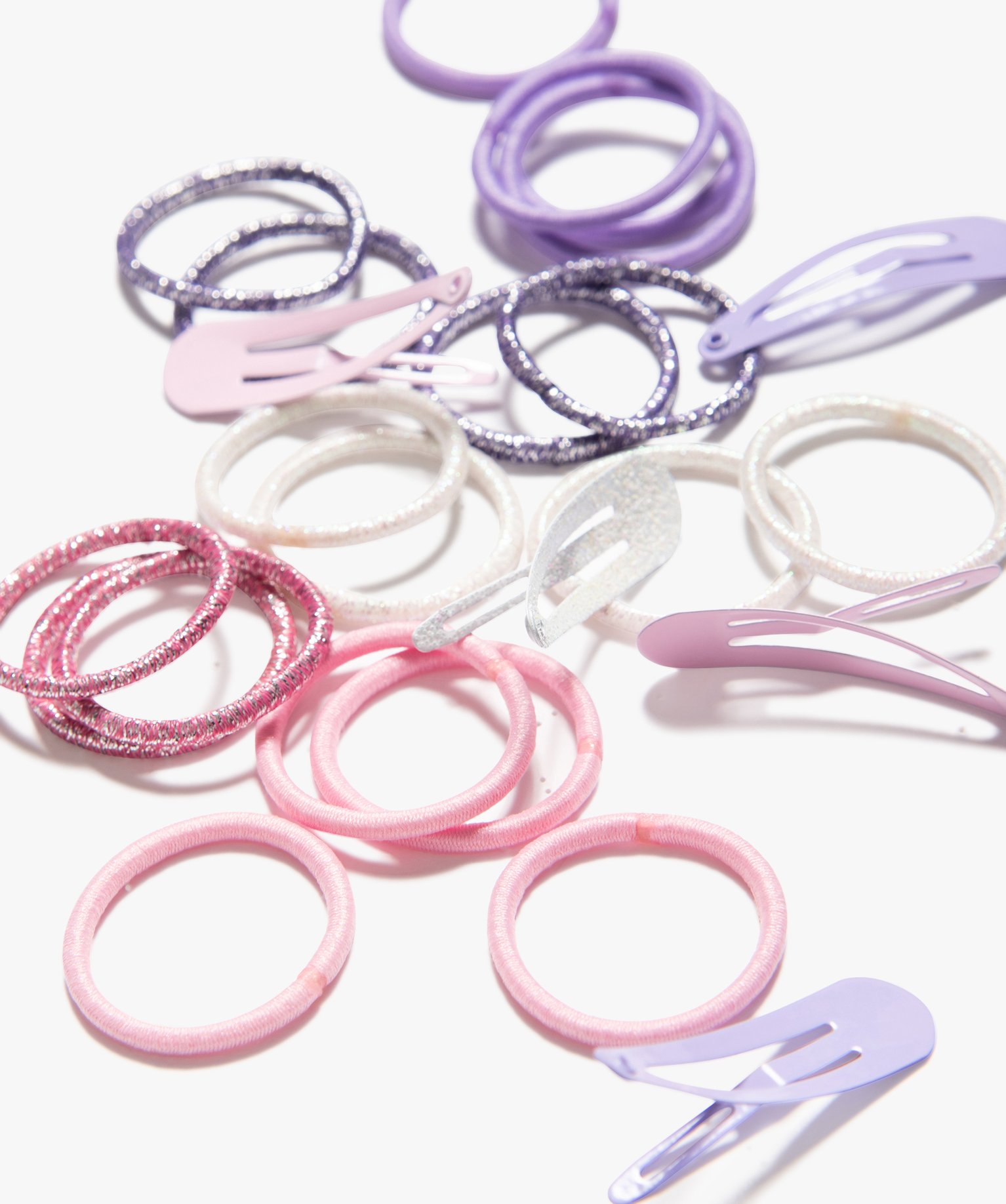 Accessoires cheveux pailletés fille (26 pièces) violet | GEMO