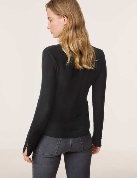 Langarmpullover aus nachhaltigem Feinstrick