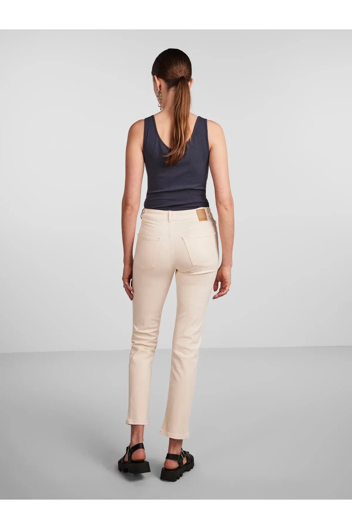 PIECES  Jeans - Beige - Zigarettenschnitt