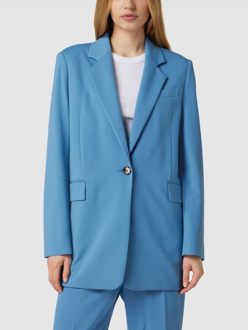 Blazer mit Label-Applikation Modell 'Jewetta' in bleu