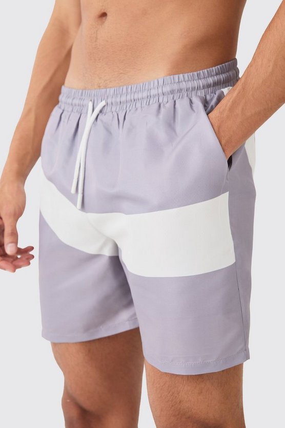 Mittellange Retro-Badehose